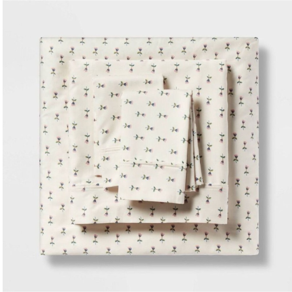 Full 400 Thread Count Performance Sheet Set Tulip Toss - Threshold
